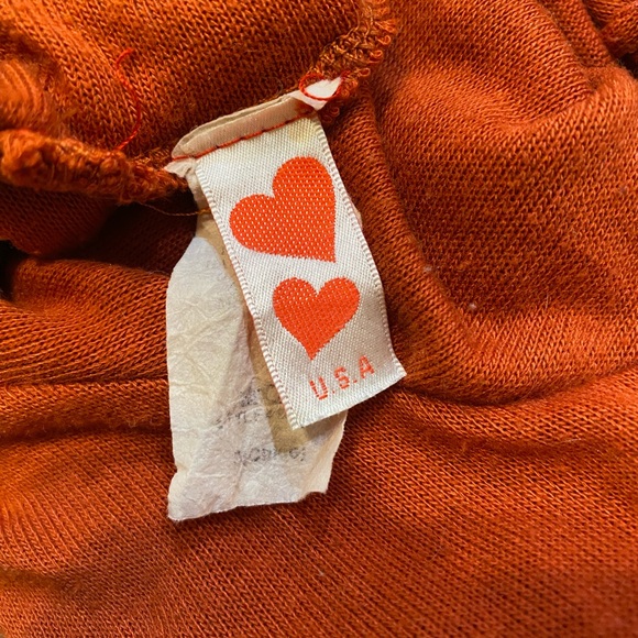 Vintage Terracotta Orange knit rayon midi dress with tie up detail open back sm - Picture 5 of 7